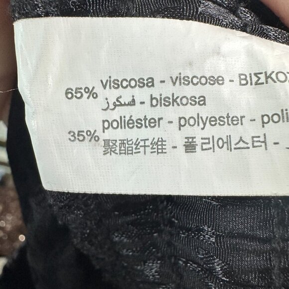 NWOT Zara Womens Black Leopard Print Tie Waist Joggers Size Small Lightweight - Picture 7 of 12